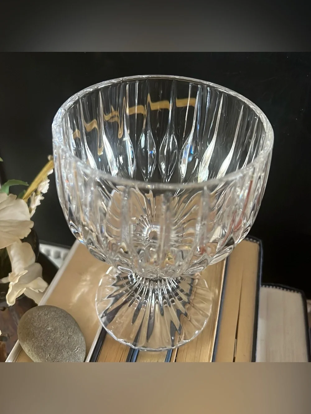 Mikasa Park Lane Vintage Clear Blown Lead Crystal Water Wine Glass Goblet